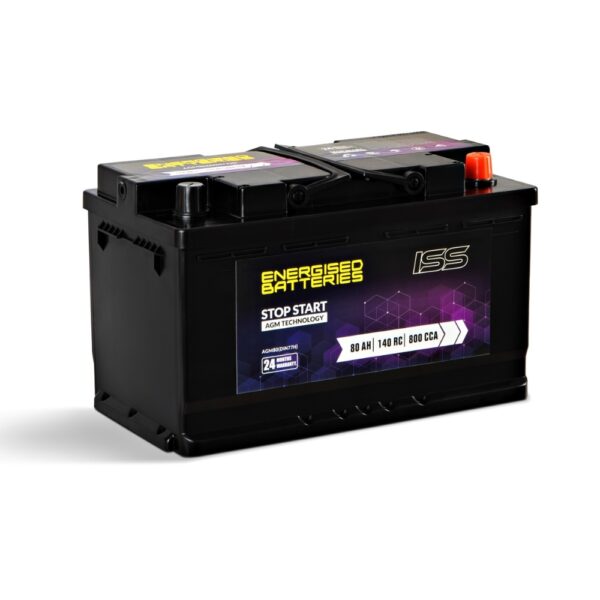 Energised AGM Start Stop Battery AGM80 (DIN77H)