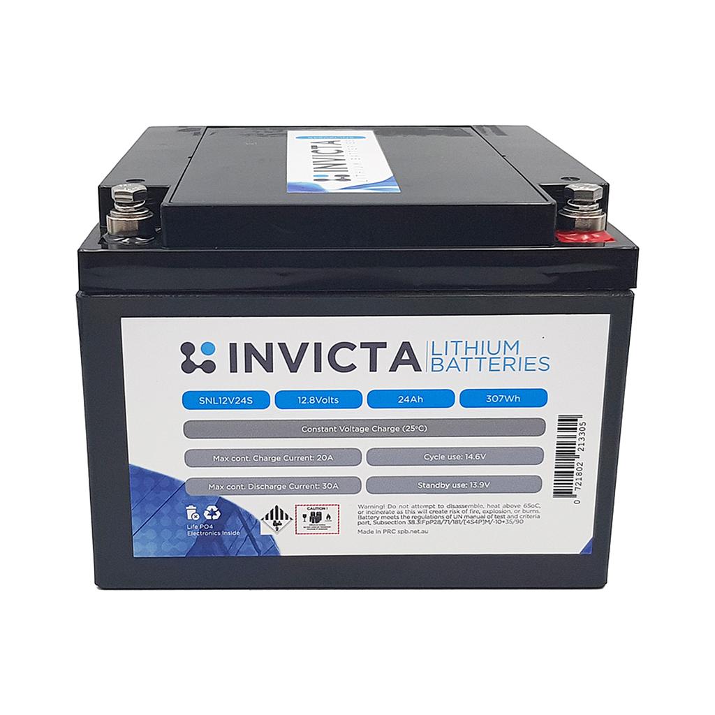 Invicta Lithium 12V 24Ah SNL12V24S - Battery Central Brisbane